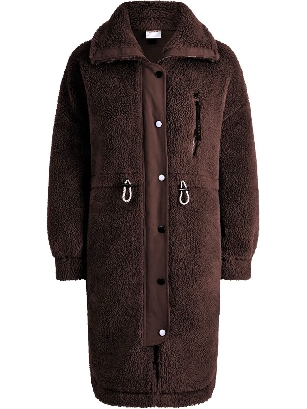 NWT Varley Jones Longline Sherpa Coat Brown